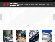 Tablet Screenshot of enterprisemachineinc.com